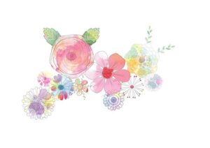 ピンクの花イラスト